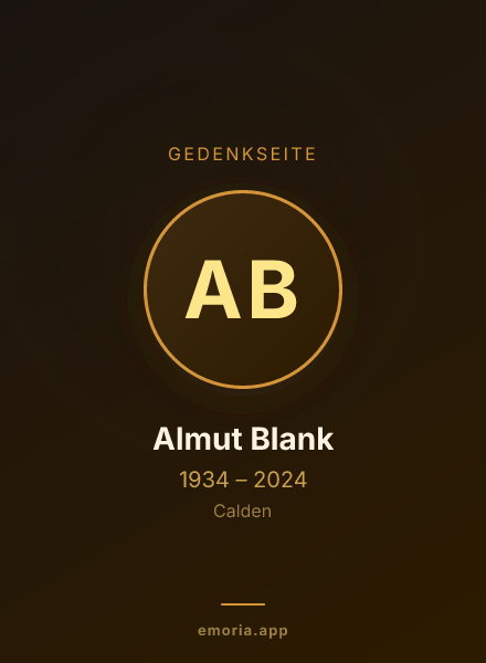 Gedenkportrait von Almut Blank