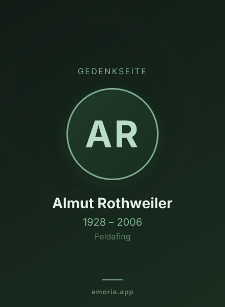 Gedenkportrait von Almut Rothweiler