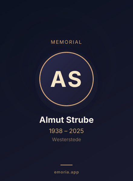 Memorial portrait of Almut Strube