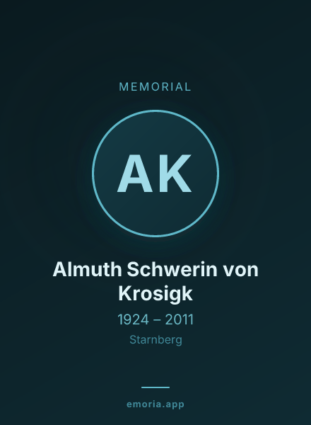 Memorial portrait of Almuth Schwerin von Krosigk