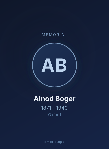 Memorial portrait of Alnod Boger