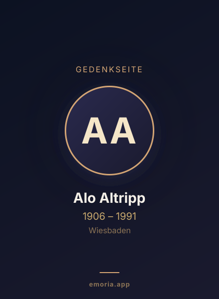 Gedenkportrait von Alo Altripp