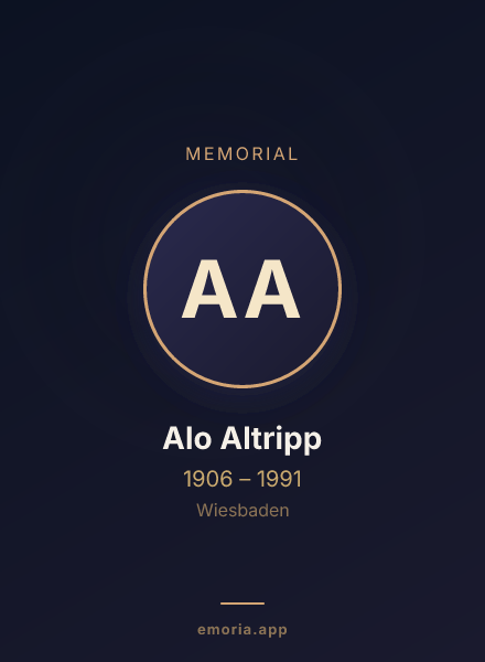 Memorial portrait of Alo Altripp