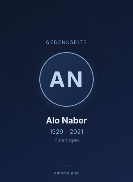 Gedenkportrait von Alo Naber