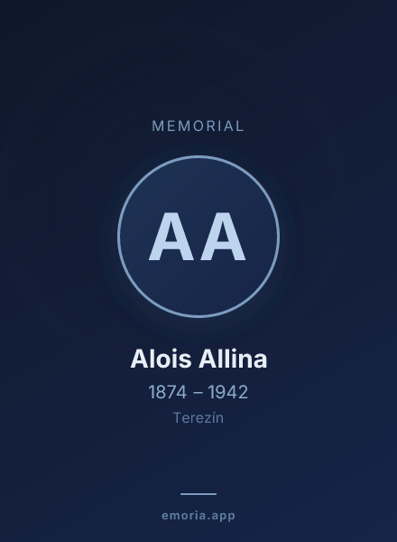 Memorial portrait of Alois Allina