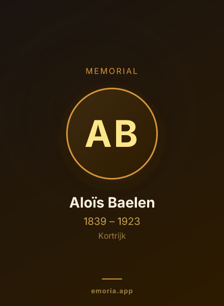 Memorial portrait of Aloïs Baelen