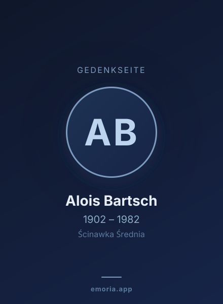 Gedenkportrait von Alois Bartsch
