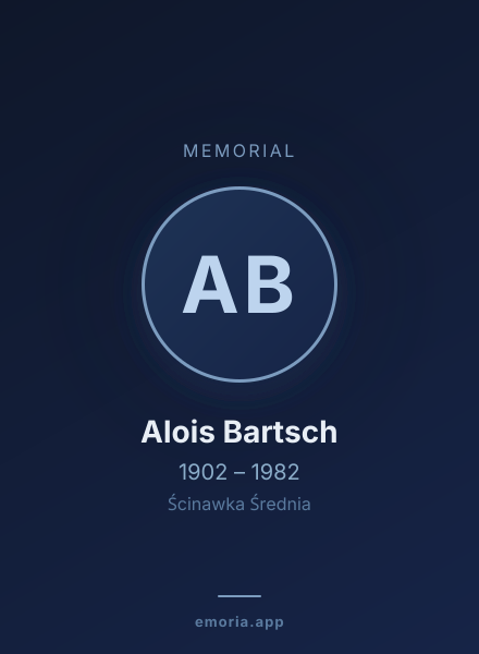 Memorial portrait of Alois Bartsch