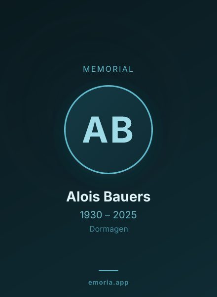 Memorial portrait of Alois Bauers