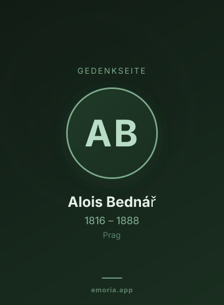 Gedenkportrait von Alois Bednář
