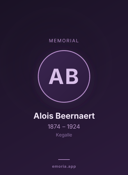 Memorial portrait of Alois Beernaert