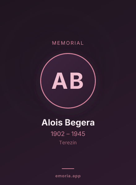 Memorial portrait of Alois Begera