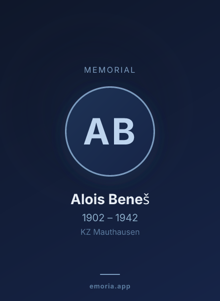 Memorial portrait of Alois Beneš