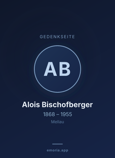Gedenkportrait von Alois Bischofberger