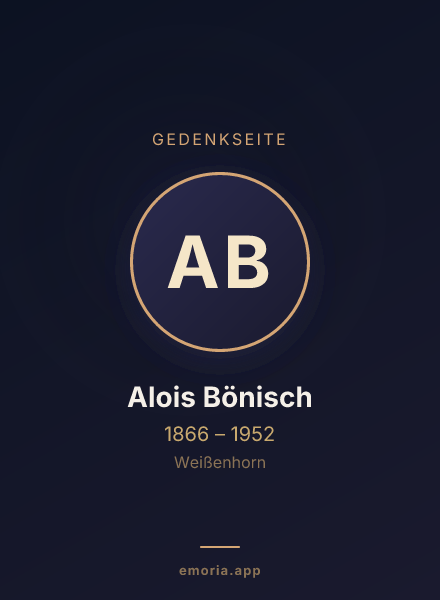 Gedenkportrait von Alois Bönisch