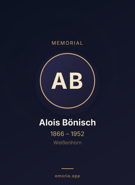 Memorial portrait of Alois Bönisch