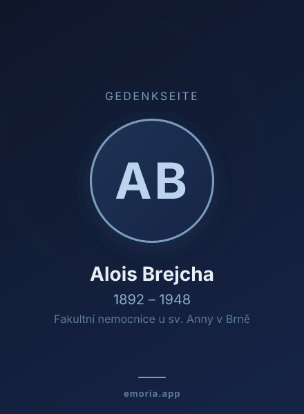 Gedenkportrait von Alois Brejcha