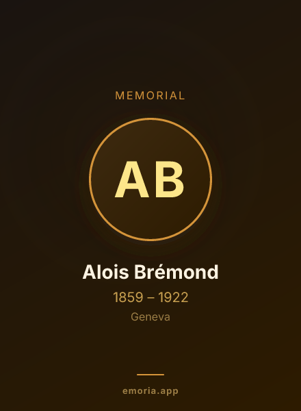 Memorial portrait of Alois Brémond