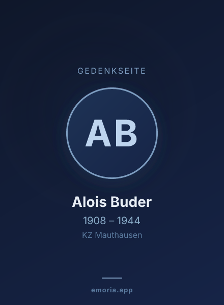 Gedenkportrait von Alois Buder