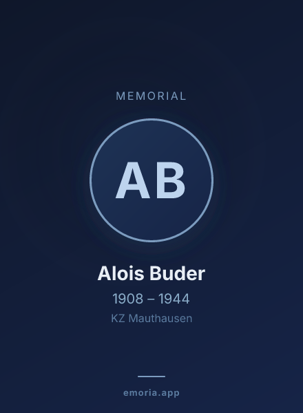 Memorial portrait of Alois Buder