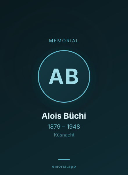 Memorial portrait of Alois Büchi