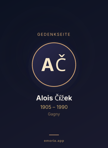 Gedenkportrait von Alois Čížek