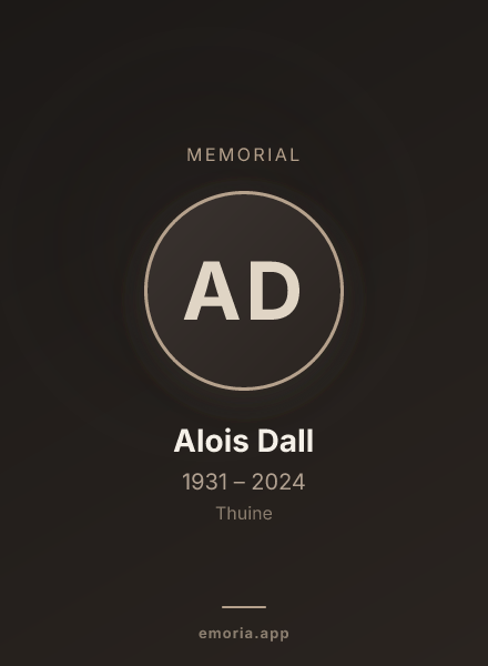 Memorial portrait of Alois Dall