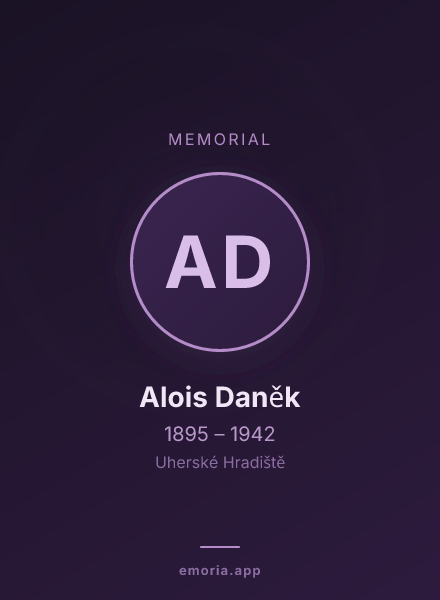 Memorial portrait of Alois Daněk