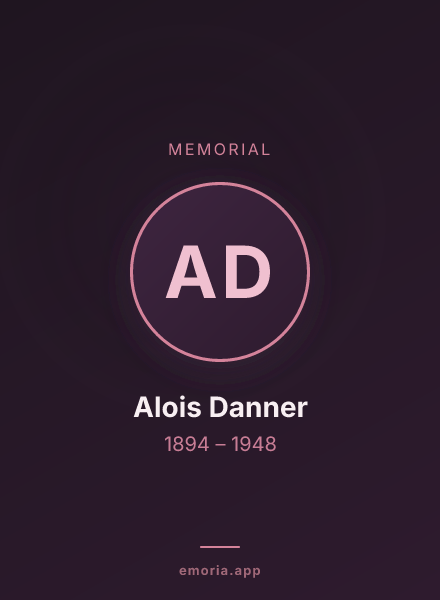 Memorial portrait of Alois Danner