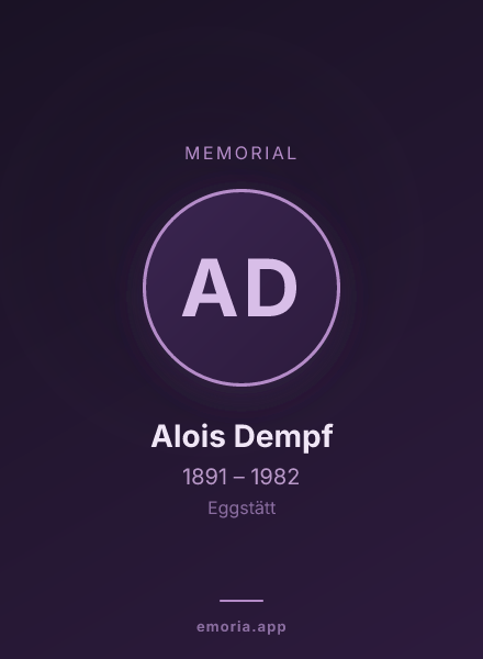 Memorial portrait of Alois Dempf