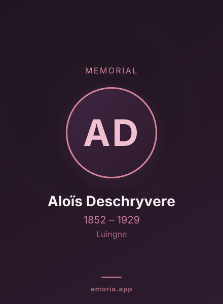 Memorial portrait of Aloïs Deschryvere