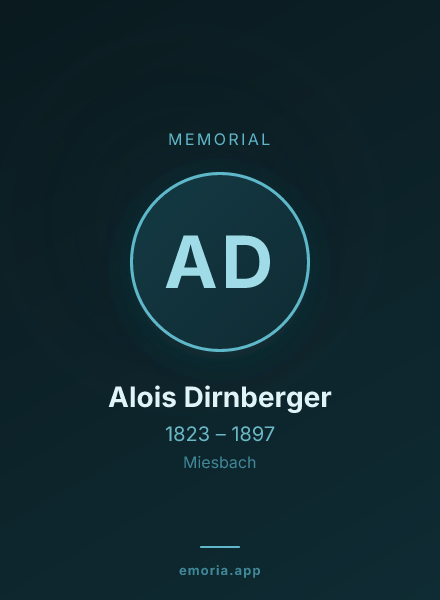 Memorial portrait of Alois Dirnberger