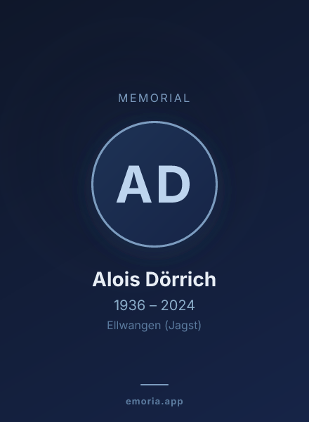 Memorial portrait of Alois Dörrich