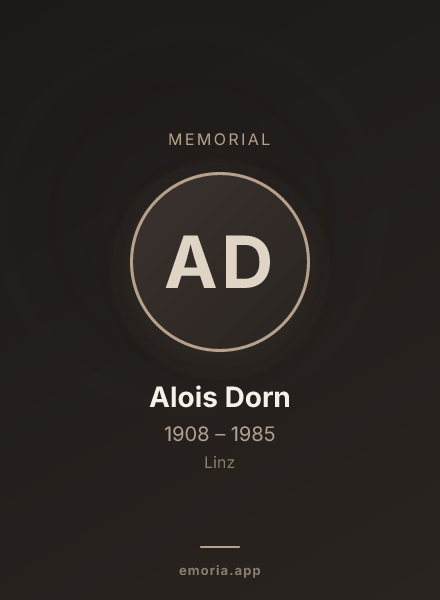 Memorial portrait of Alois Dorn