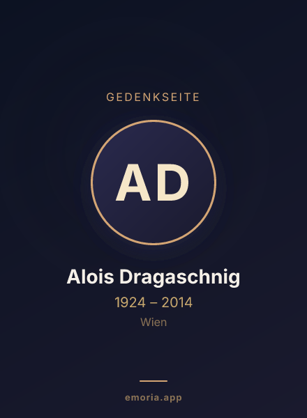 Gedenkportrait von Alois Dragaschnig