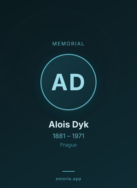 Memorial portrait of Alois Dyk