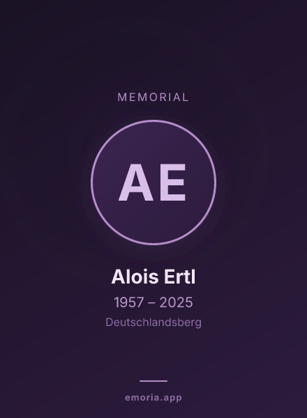 Memorial portrait of Alois Ertl