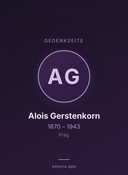 Gedenkportrait von Alois Gerstenkorn