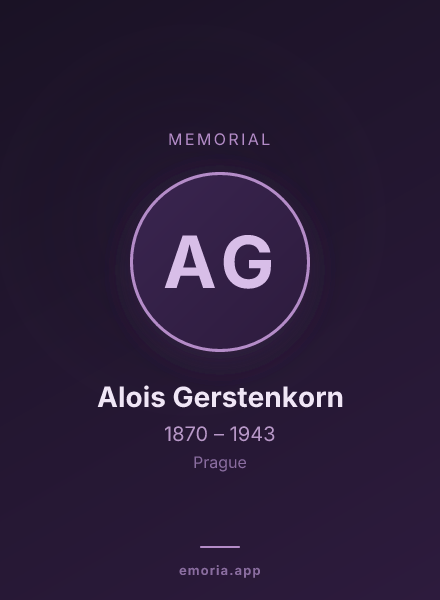 Memorial portrait of Alois Gerstenkorn