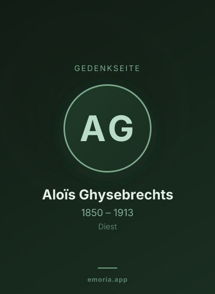 Gedenkportrait von Aloïs Ghysebrechts