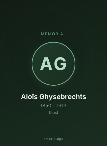 Memorial portrait of Aloïs Ghysebrechts