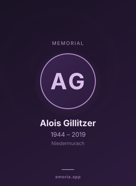 Memorial portrait of Alois Gillitzer