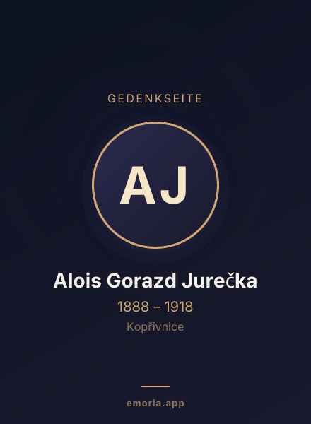 Gedenkportrait von Alois Gorazd Jurečka