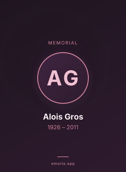 Memorial portrait of Alois Gros