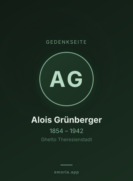 Gedenkportrait von Alois Grünberger