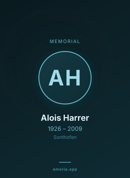 Memorial portrait of Alois Harrer