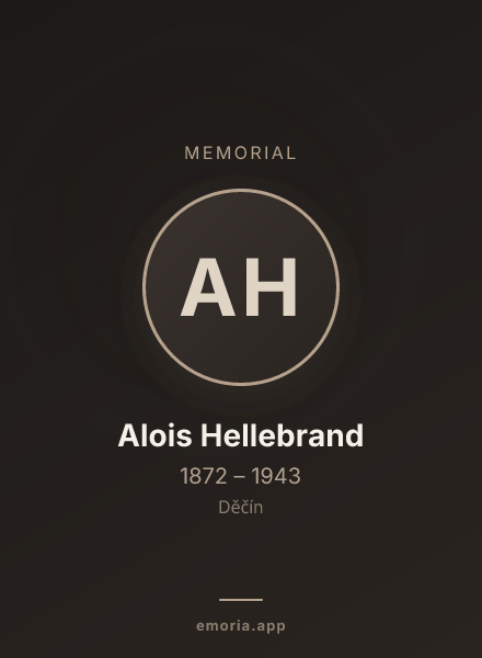 Memorial portrait of Alois Hellebrand