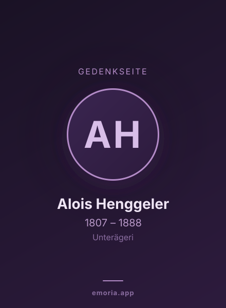 Gedenkportrait von Alois Henggeler