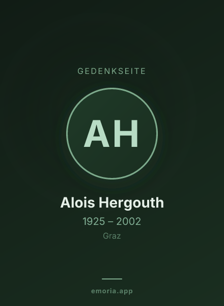 Gedenkportrait von Alois Hergouth