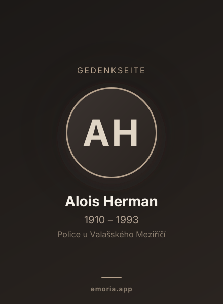 Gedenkportrait von Alois Herman
